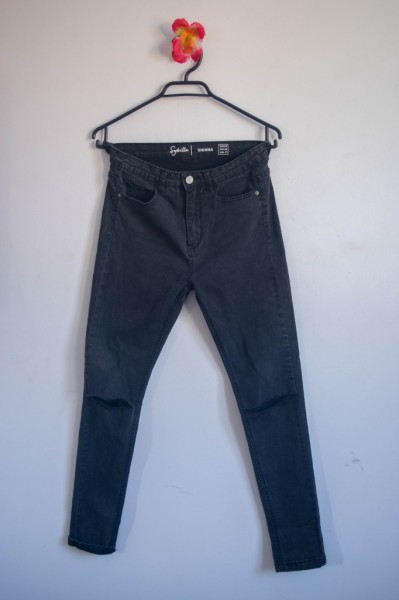 Jeans Wide Leg Tiro Alto Para Mujer -Celeste - Sybilla | Knasta Chile