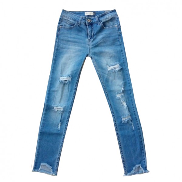 Jeans Push up tiro alto Sybilla para Mujer -Azul | CMR Chile -  SY014FA19OVWLLACL