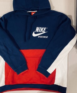 Venta \u003e buzo nike blanco azul y rojo \u003e en stock