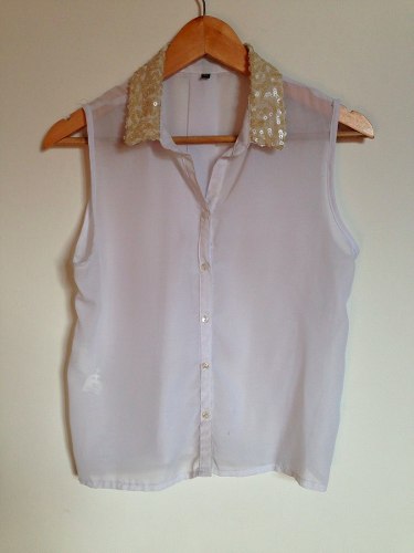 remera de gasa blanca